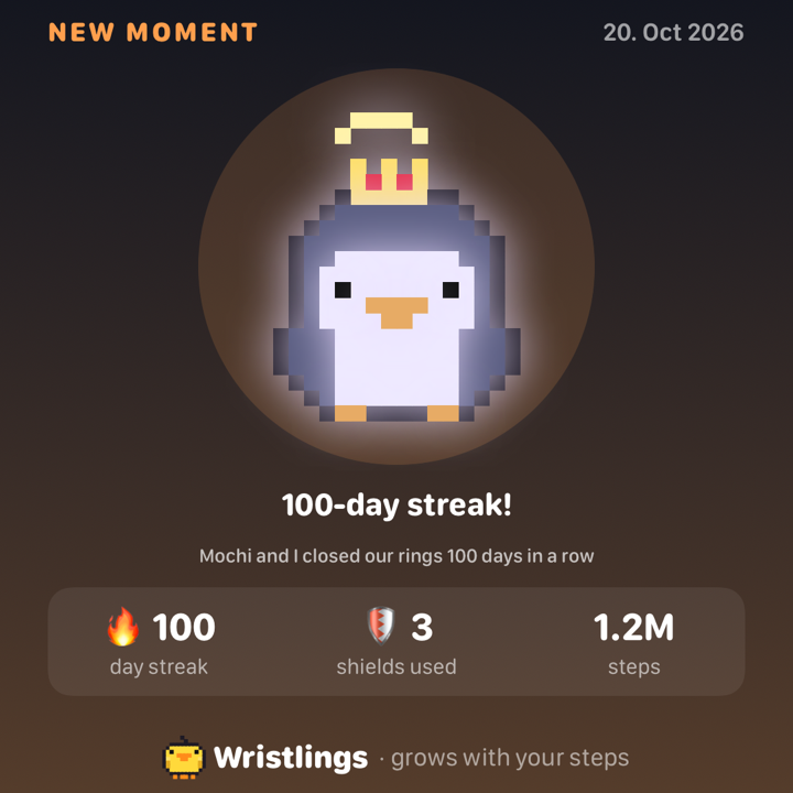 Card: 100-day streak