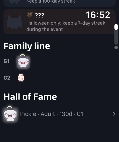 Family line and Hall of Fame in the Pet-dex